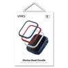 UNIQ ramki do Moduo 3in1 Apple WatchSeries 4/5/6/7/8/9/SE/SE2 44/45mm Niebieski-Czerwony-Biały/Blue-Red-White