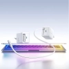 Ładowarka sieciowa Joyroom JR-TCL06 67W GaN z wbudowanym zwijanym kablem USB-C - biała