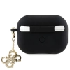 Guess GUAP2LECG4K AirPods Pro 2 (2022/2023) cover czarny/black Liquid Silicone Glitter Triangle Charm