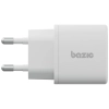 Ładowarka sieciowa Bazic Goport Velox    Kit 1xUSB-C 1xUSB-A GaN 35W z kablem plecionym biały
