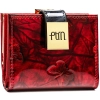 Portfel d. skórzany PTN 42329-NBF-7152 RED-BLACK