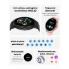 Smartwatch Damski GRAVITY GT12-7 Czarny Pasek Silikonowy + Srebrna Bransoleta