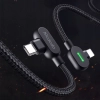 MCDODO KABEL KĄTOWY 90° USB-C LIGHTNING DWUSTRONNY DO IPHONE 13 14 LED 1M