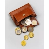 Portfel skórzany męski cienki mały slim wallet skóra naturalna zatrzask
