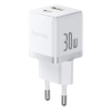 Ładowarka sieciowa Baseus Palm 30W USB-C USB-A - biała