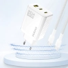 Ładowarka sieciowa Dudao A29 65W GaN 2 x USB-C + 1 x USB-A - biała