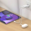 Ładowarka sieciowa 4smarts FlatPlug Slim Dual 30W GaN 2xUSB-C biały
