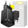 Ładowarka sieciowa Baseus Compact Quick Charger, 2x USB, 10.5W (czarna)