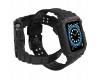 Protect Strap Band opaska z etui do Apple Watch 9 / 8 / 7 / 6 / 5 / 4 / 3 / 2 / SE / SE2 (41 / 40 / 38mm) obudowa pancerny pokrowiec na zegarek czarny