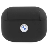 BMW BMAP2SSLBK AirPods Pro 2(2022/2023) cover czarny/black Geniune Leather Silver Logo