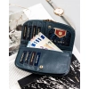 Skórzany portfel damski zdobiony holograficznymi motylami — Peterson