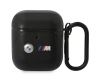 BMW BMA222PVTK AirPods 1/2 coverczarny/black Leather Curved Line