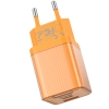 JELLICO ładowarka sieciowa EU55 GaN PD 33W 1xUSB-C + 1xUSB QC3.0 Pomarańczowy