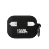 Karl Lagerfeld KLAP2RUNCHK AirPods Pro 2 (2022/2023) cover czarny/black Silicone Choupette Head 3D