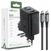 Ładowarka GaN Acefast A17 65W USB-C / USB-A, adapter HDMI 4K 60Hz (zestaw z kablem) - czarna