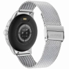 Smartwatch Damski GRAVITY GT12-7 Czarny Pasek Silikonowy + Srebrna Bransoleta