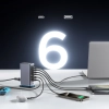 Ładowarka Joyroom JR-TCM02 wieloportowa GaN 65W EU 4x USB-C 2x USB-A - ciemnoszara