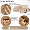 Pasek damski skórzany do spodni elegancki wąski 90cm