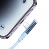 MCDODO KABEL KĄTOWY USB-C LIGHTNING PŁASKI 36W DO IPHONE 13 14 NIEBIESKI 1M