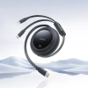 Kabel zwijany Baseus Free2Pull Mini 100W 3w1 USB-C - 2xUSB-C 1.2m - czarny