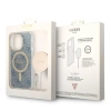 Zestaw Guess GUBPP14XH4EACSB Case+ Charger iPhone 14 Pro Max 6,7 niebieski/blue hard case 4G Print MagSafe