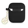 Guess  GUA2LSC4EK AirPods 1/2 coverczarny/black Silicone Charm 4G Collection