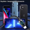 USAMS Kabel pleciony U78 USB-C naLightning LED 1.2m 20W PD Fast Charge biały/white SJ545USB02 (US-SJ545)