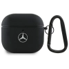 Mercedes MEA4CSLBK AirPods 4 cover       czarny/black Leather Metal Logo