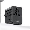 Ładowarka sieciowa USAMS Travel Adapter  CC308 USB-C + USB-A 17W 4w1 US/AU/EU/UK czarny