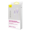 Kabel Baseus Explorer 100W USB-A - USB-C z inteligentnym czujnikiem temperatury 1m - fioletowy