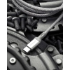 INNOSTYLE POWERFLEX KABEL USB-C SZYBKIE ŁADOWANIE DO IPHONE SAMSUNG 3A 60W KEVLAR 2M SREBRNY