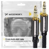 Wozinsky uniwersalny kabel mini jack 2x kabel AUX 2 m czarny