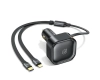 USAMS Ład. sam. ze zwijanym kablem1xUSB-C+1x Lightning C41 PD 30W Fast Charge czarny/black CC219CC01 (US-CC219)