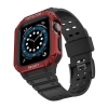 Protect Strap Band opaska z etui do Apple Watch 9 / 8 / 7 / 6 / 5 / 4 / 3 / 2 / SE / SE2 (41 / 40 / 38mm) obudowa pancerny pokrowiec na zegarek czarny