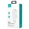 USAMS Ład. siec. MT 2xUSB-C+USB GaN 65WT33 PD (only head) Fast Charging biały/white CC110TC02 (US-CC110)