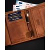 Nubukowy portfel męski z systemem RFID Protect — Peterson