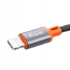 MCDODO KABEL AUX DO IPHONE X 14 PRZEJŚCIÓWKA ADAPTER LIGHTNING MINI JACK SPIRALNY SPRĘŻYNOWY 2M