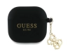 Guess GUA4LECG4K AirPods 4 cover         czarny/black Silicone 4G Charm