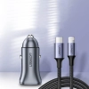 Ładowarka samochodowa Ugreen CD130 USB-A / USB-C 30W - szara
