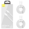 Kabel USB-C do Lightning Baseus Simple Wisdom, PD, 20W, 1.5m (biały) 2szt.