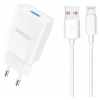 Ładowarka sieciowa Dudao A4EU USB-A 2.1A - biała + kabel USB-A - Lightning
