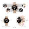 Smartwatch Damski VELTORI VT310-1 Złota Bransoleta + Różowy Pasek Silikonowy