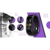 Smartwatch GIEWONT czarno fioletowy z 2 wymiennymi paskami