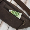 Saszetka męska skórzana nerka na pas brązowa vintage pojemna Paolo Peruzzi AY-29-HBR