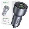 Ładowarka samochodowa UGREEN CD213 QC 3.0, 2xUSB, 36W (szara)