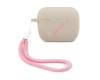 Guess GUACAPLSVSGP AirPods Pro cover szaro różowy/grey pink Silicone Vintage