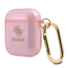 Guess GUA2UCG4GP AirPods 1/2 coverróżowy/pink Glitter Collection