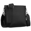 Torebka damska listonoszka na ramię crossbody szeroki pasek czarna Peterson