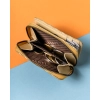 Portfel skórzany damski mały pionowy zatrzask zamek Lorenti antykradzieżowy