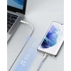 INNOSTYLE POWERFLEX KABEL USB-C SZYBKIE ŁADOWANIE DO IPHONE SAMSUNG 3A 60W KEVLAR 2M SREBRNY